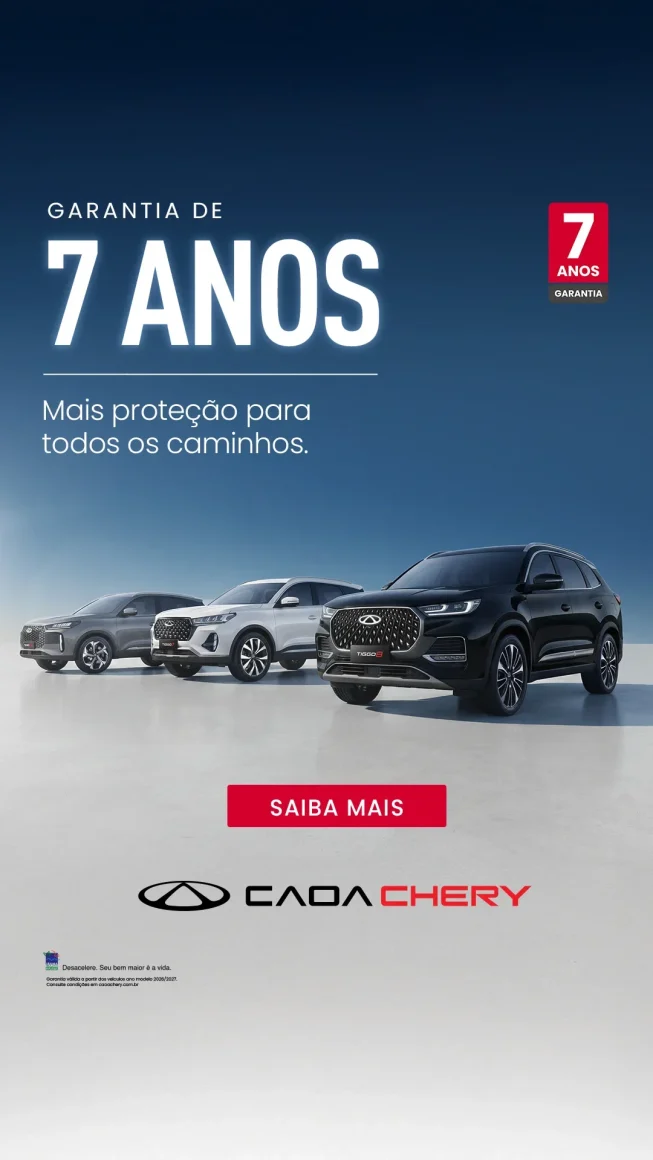 Caoa Chery Garantia de 7 Anos Veículos fabricados a partir de 2026 0