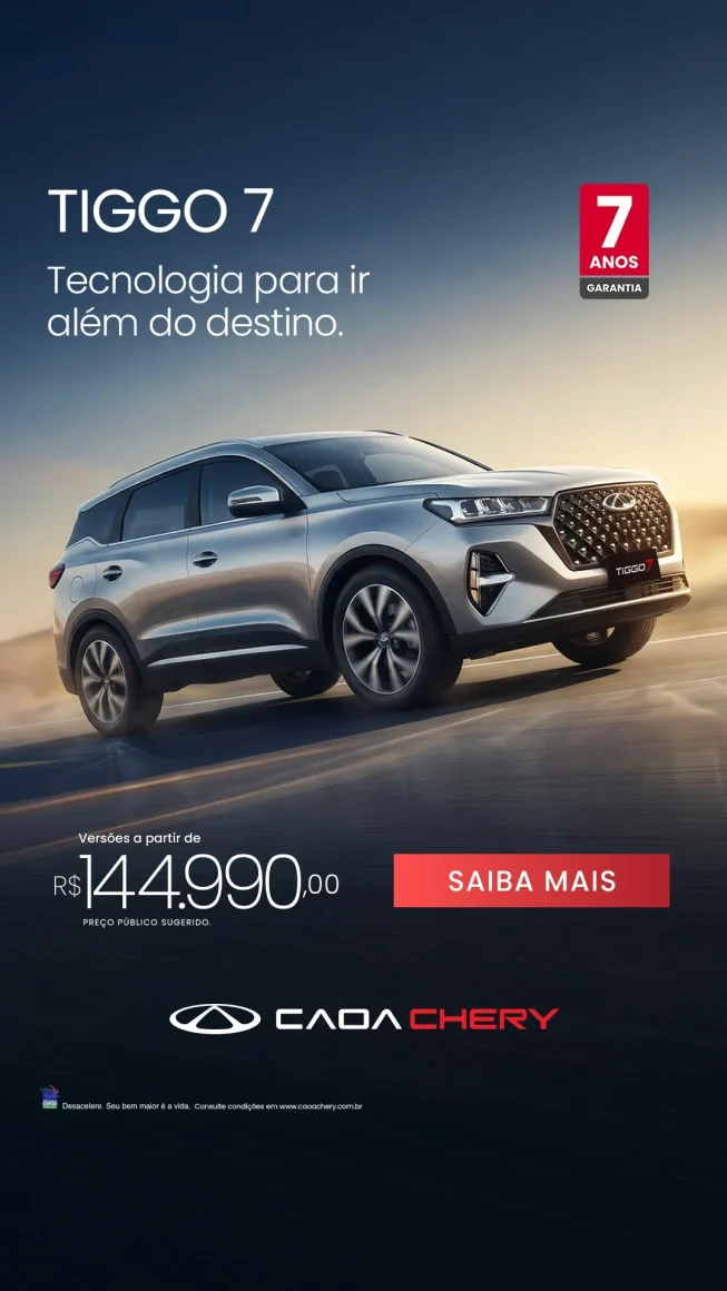 Caoa Chery Garantia de 7 Anos Veículos fabricados a partir de 2026 2